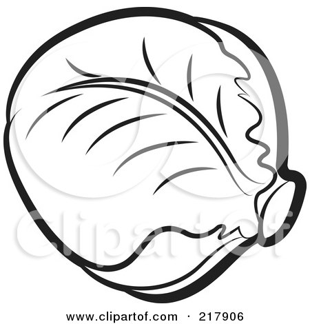 450x470 Royalty Free (Rf) Clipart Illustration Of A Head Of Outlined