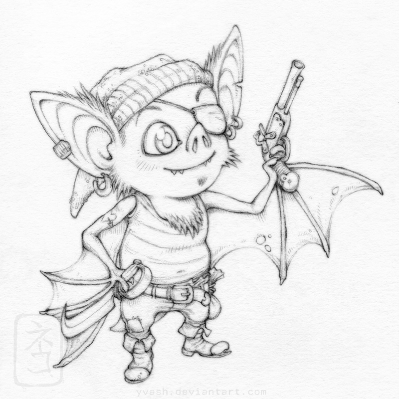 800x800 Pip The Cabin Bat Linework By Yvash