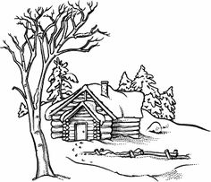 Cabin In The Woods Drawing at GetDrawings | Free download