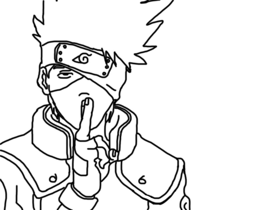 900x720 Kakashi Outline By Michael J Caboose