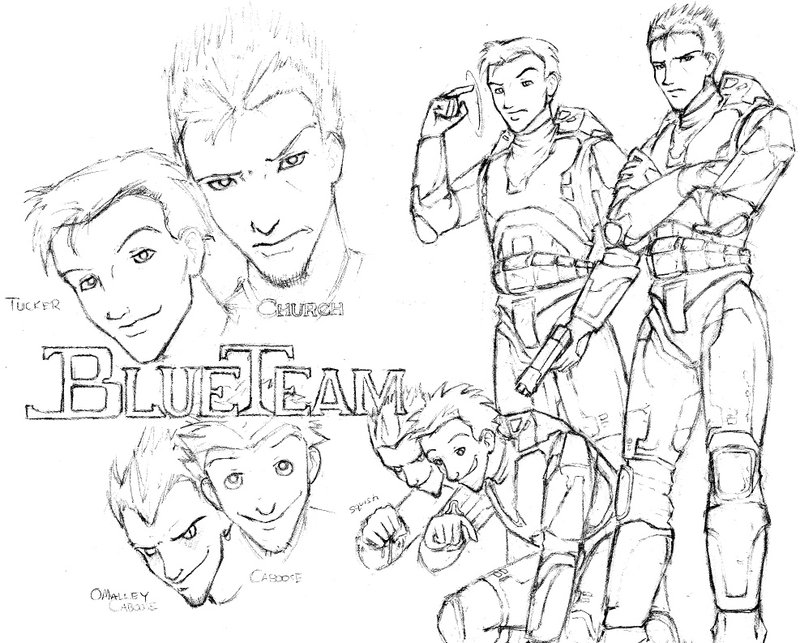 800x643 Red Vs. Blue Bth2 Blue Team By Phi2studios