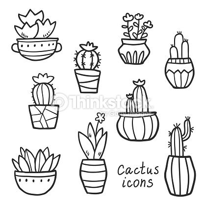416x416 Image Result For Potted Cactus Drawing Art Class