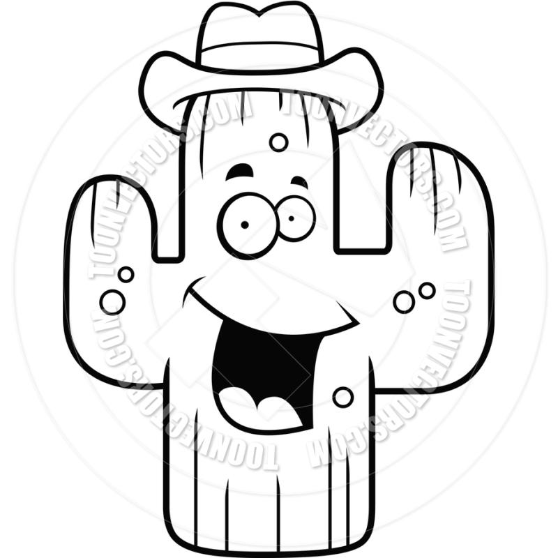 800x800 Cactus Clipart Black And White