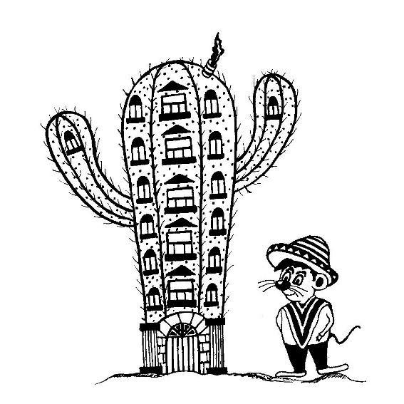 567x567 Cactus House My Inky Days