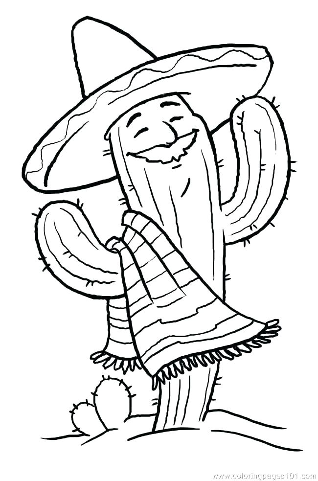 650x983 Cactus Coloring Pages