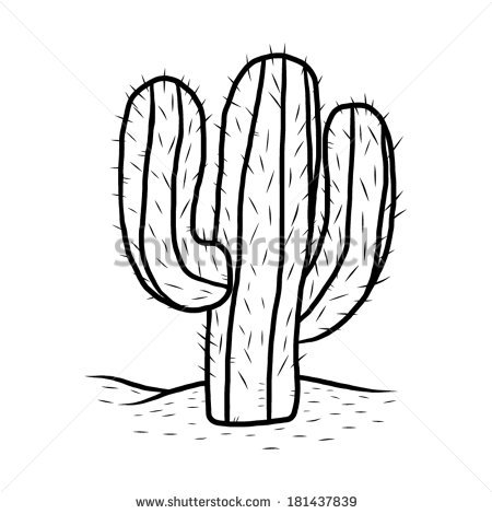 450x470 Cactus Clipart Sketch