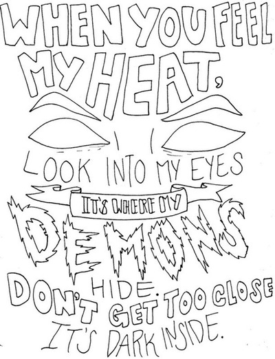 400x522 Drawn Quote Song Lyric