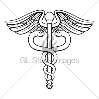 325x325 Caduceus Doctor's Medical Symbol Gl Stock Images