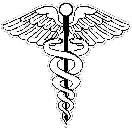511x494 6 Caduceus Snake Medical Symbol Vinyl Decal Sticker