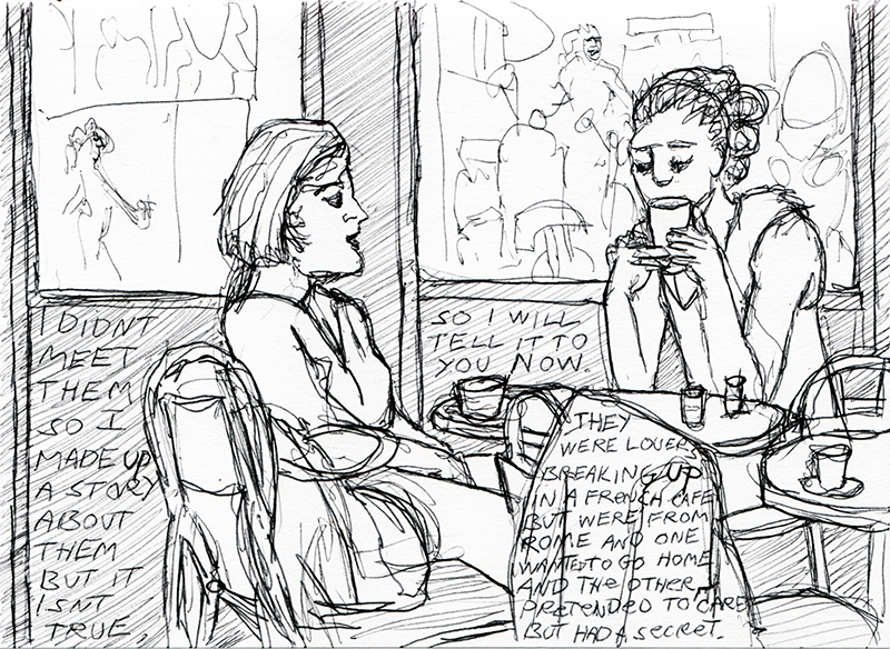 800x584 Paris Cafe Drawing