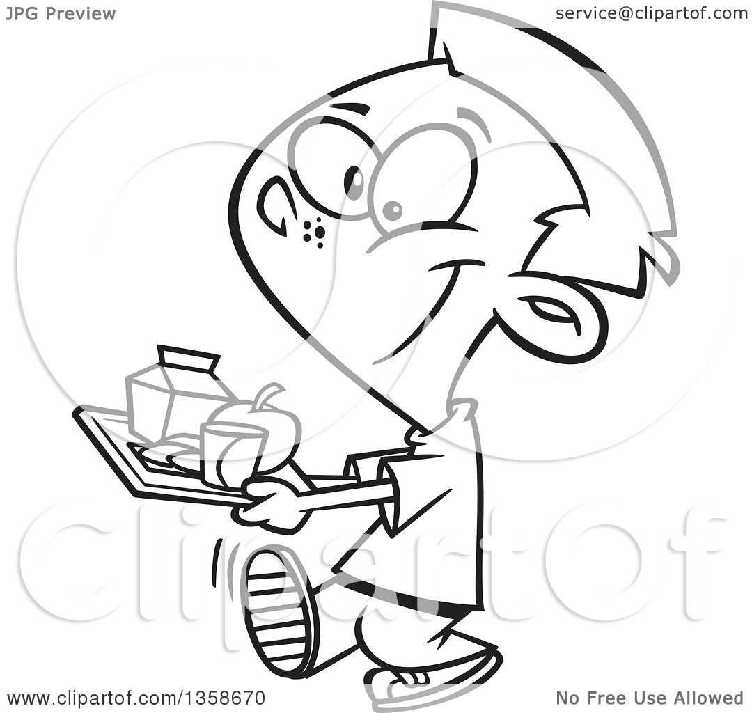 1080x1024 Lineart Clipart Of A Cartoon Black And White Happy School Boy