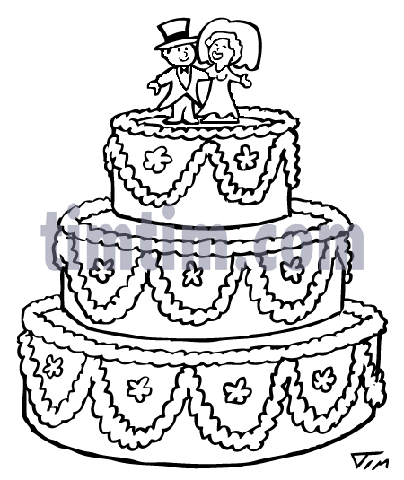 450x535 Free Drawing Of A Wedding Cake Bw From The Category Church