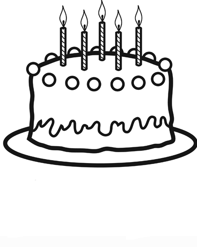 400x500 Birthday Cake Coloring ~ Child Coloring