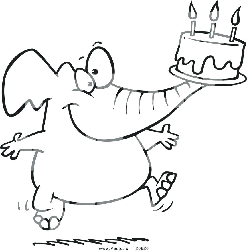 863x880 Cake Coloring Sheet Coloring Pages Vector Of A Cartoon Birthday