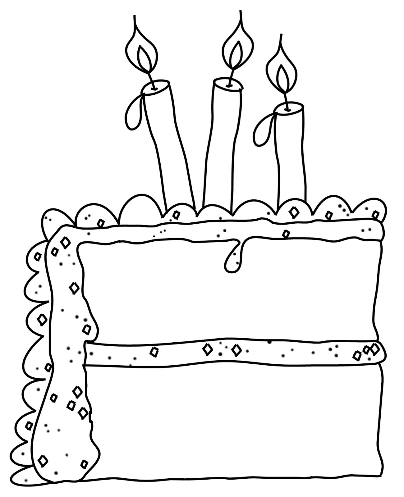 1300x1600 Slice Of Birthday Cake Drawing Birthday Cake Ideas