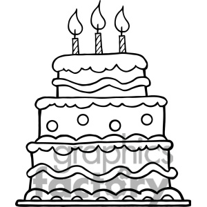 300x300 Drawn Wedding Cake Simple