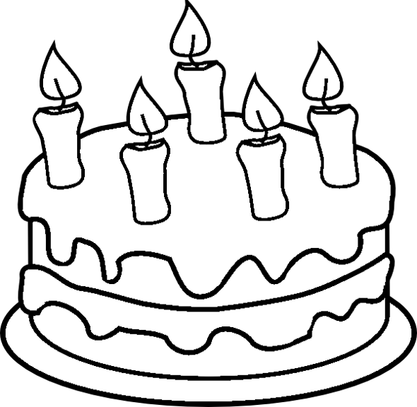590x576 Birthday Cake Coloring Page Click On Image To Open Up Coloring