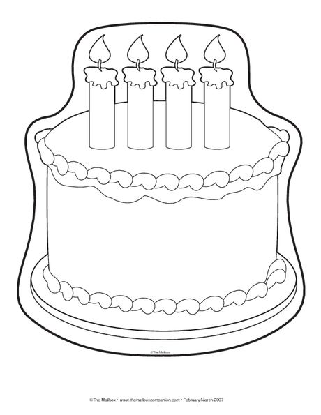 Birthday Cake Template 5