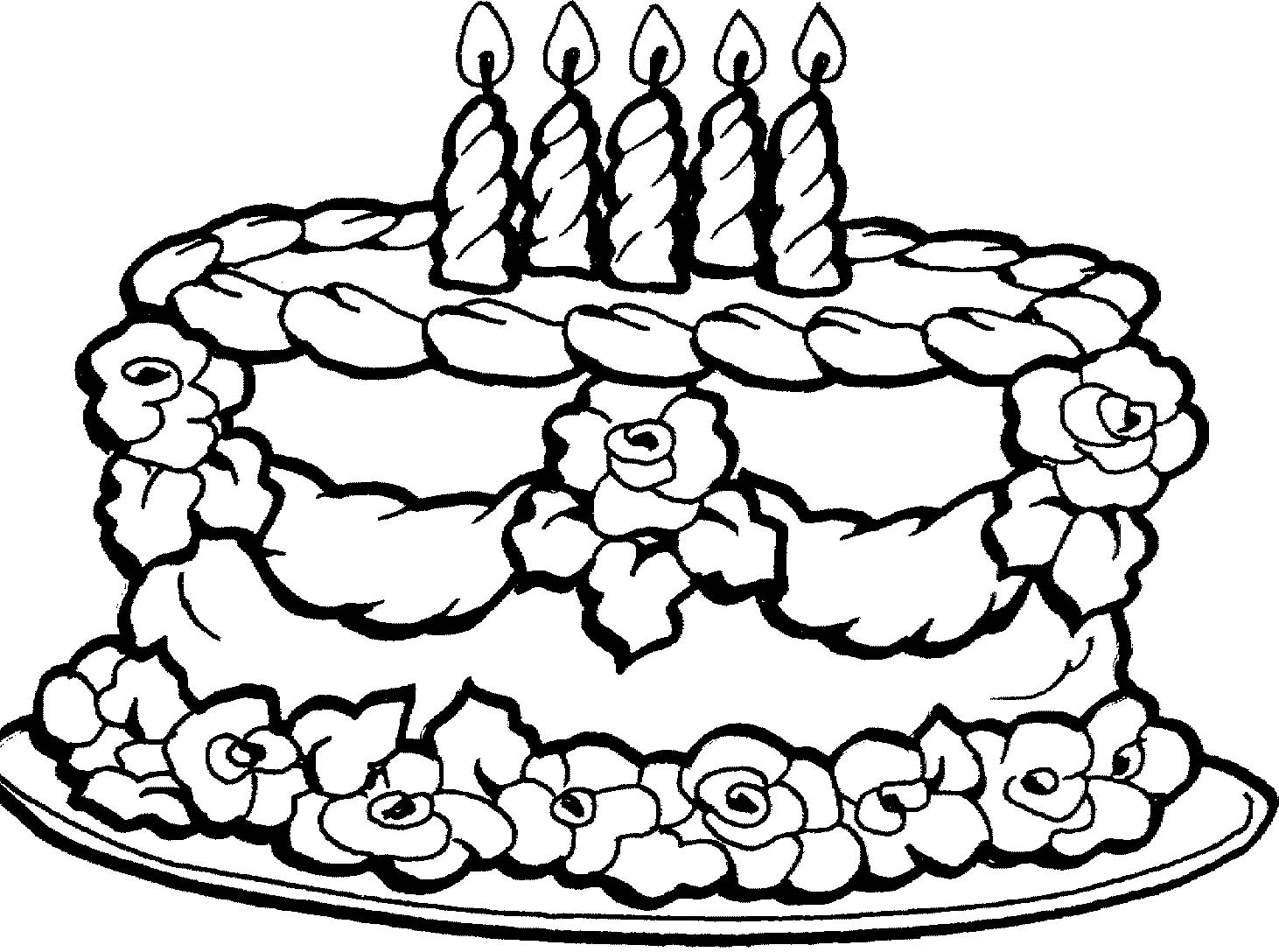 1462x1088 Cake Coloring Pages In Snazzy Draw Photo Printable Coloring