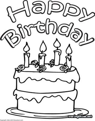 316x400 Coloring A Delicious Birthday Cake Coloring Pages For Boys