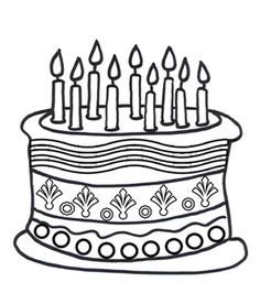 236x266 Fascinating Birthday Cake Outline Happy Clering Sheet Coloring