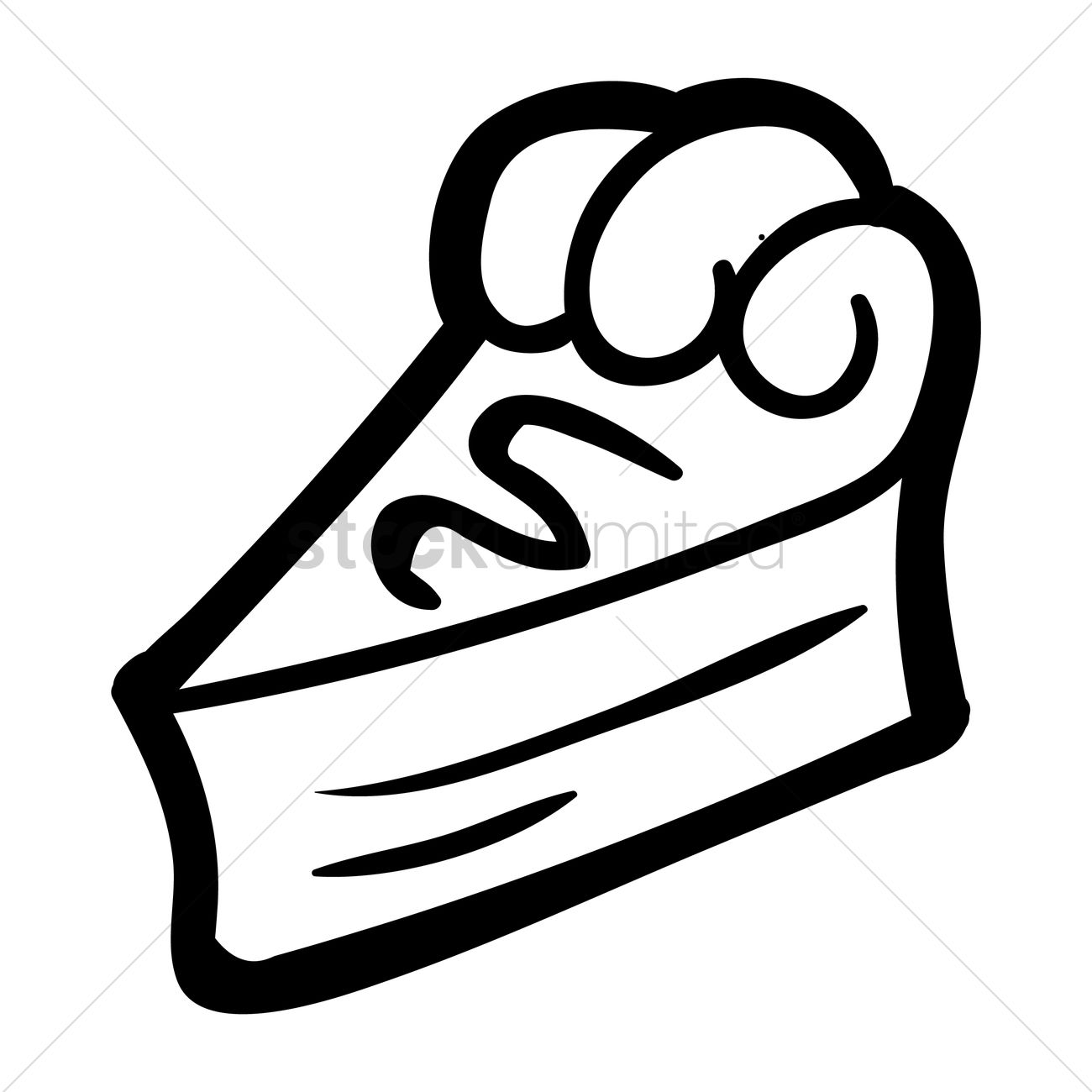 1300x1300 Slice Of Cake Vector Image