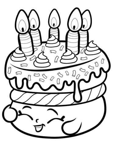 371x480 Cake Wishes Shopkin Coloring Page Free Printable Coloring Pages