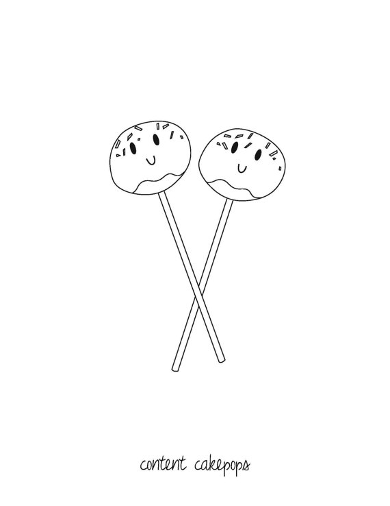 570x738 Downloadable Coloring Page Content Cakepops By Thekneppraths Art