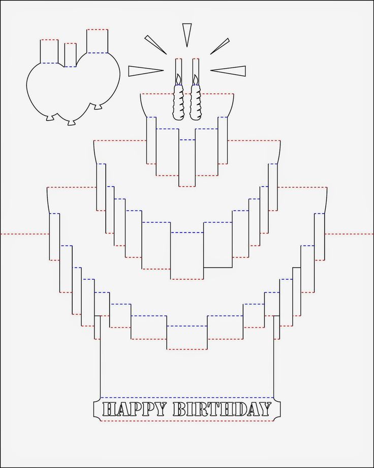 736x920 Free Printable Birthday Pop Up Card Templates