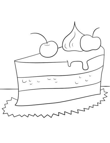 371x480 Piece Of Cake Coloring Page Free Printable Coloring Pages