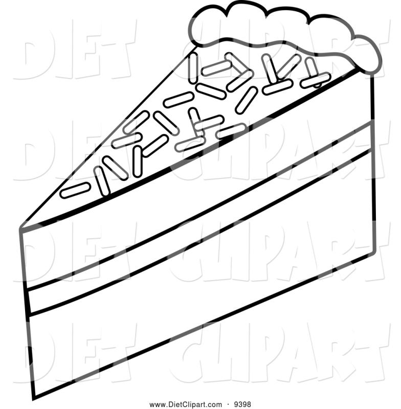 784x800 Cake Slice Clipart Black And White