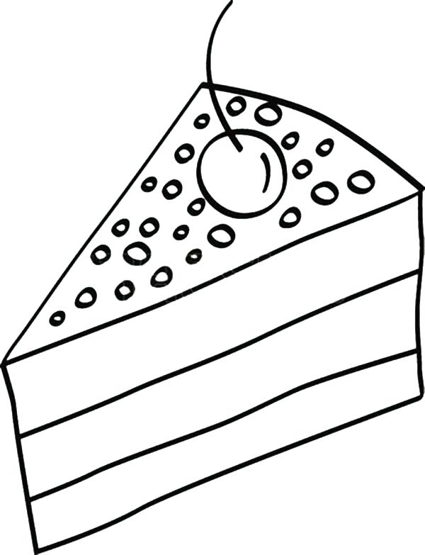600x783 Cake Coloring Sheet Cake Coloring Pages With Cherry Cupcake