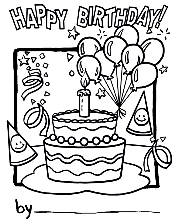 576x720 Happy Birthday Cakes Drawing Tags Drawing Birthday Cakes