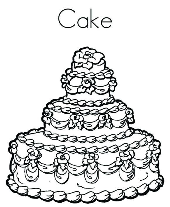 580x707 New Birthday Cake Coloring Page Printable Image Colouring Pictures