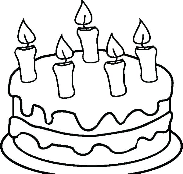 600x571 Preschool Birthday Cake Coloring Pages Wecoloringpage