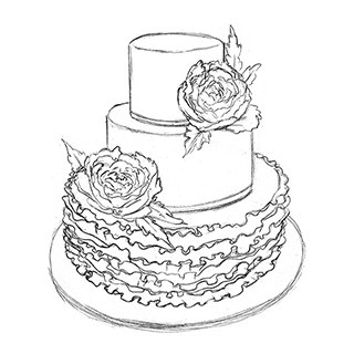 320x320 Wedding Cakes Drawings
