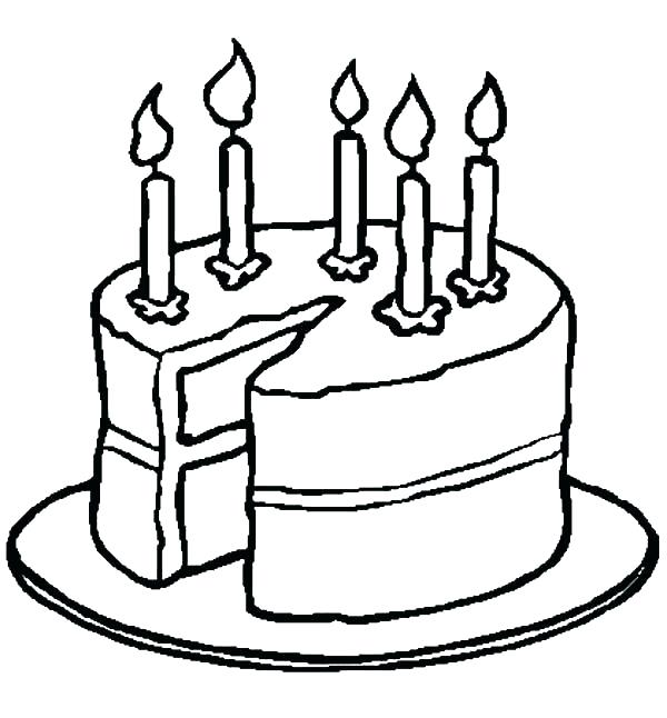 600x646 Coloring Pages Of Cakes