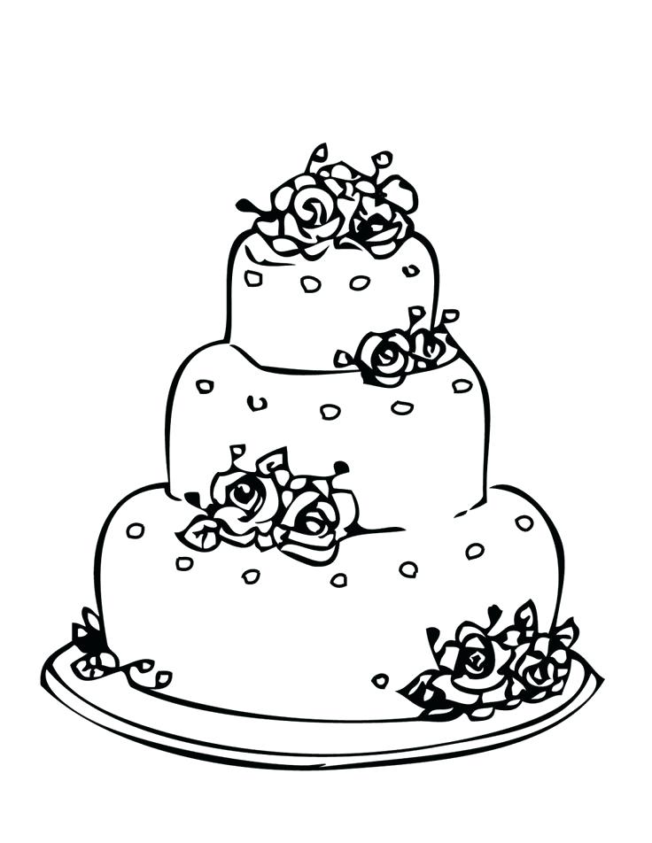 736x952 Birthday Cake To Color Happy Birthday Coloring Pages For Dad