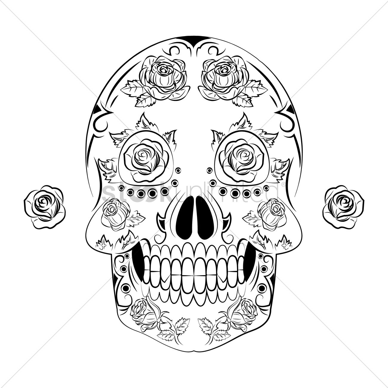1300x1300 Calavera Design Vector Image