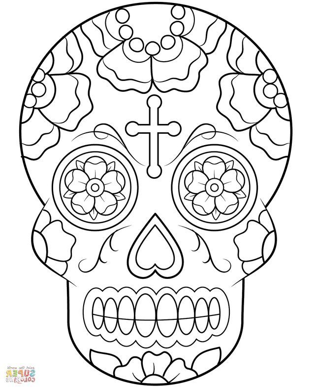 640x788 Calavera Sugar Skull Coloring Page Forever Coloring