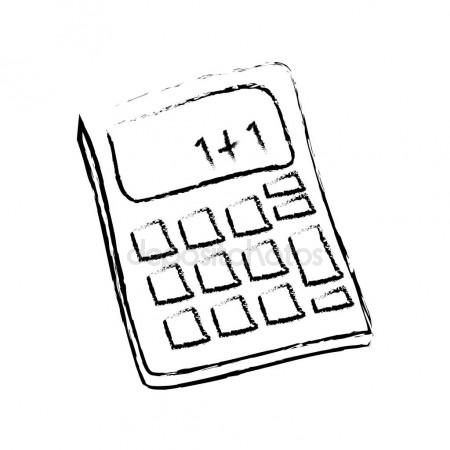 450x450 Isolated Calculator Draw Stock Vector Djv