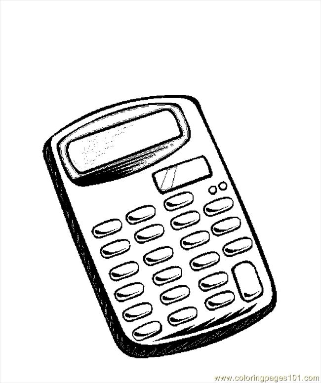 650x776 Calculator 7 Coloring Page