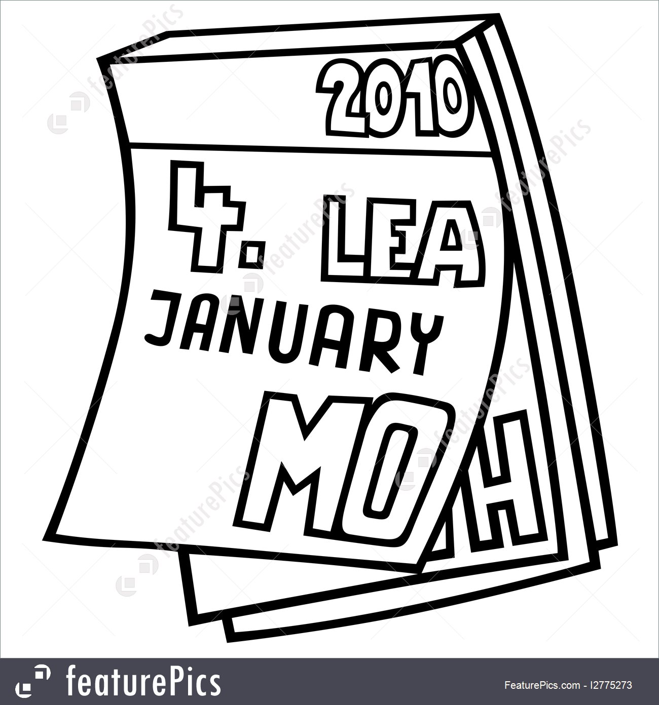 1300x1392 Illustration Of Tear Off Calendar