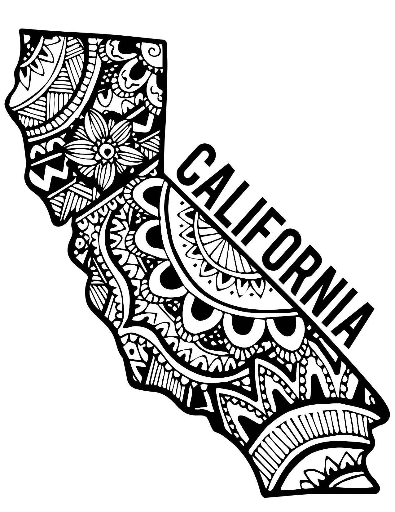 1275x1650 California Zentangle Zentangle Tattoo, Piercings
