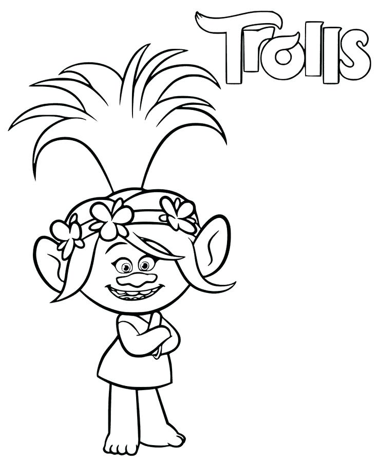 736x893 Poppy Coloring Page