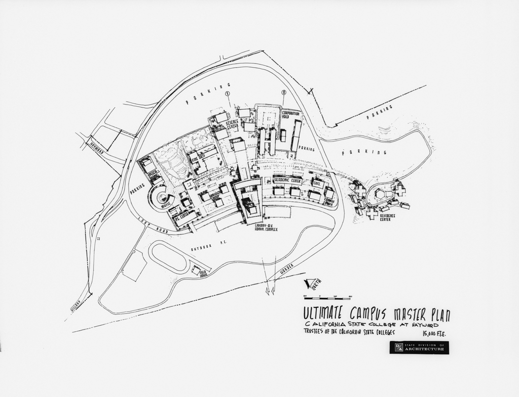 1024x785 Drawing Of Ultimate Master Plan For The Cal State Hayward Campus