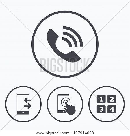 450x470 Phone Icons. Touch Screen Vector Amp Photo Bigstock