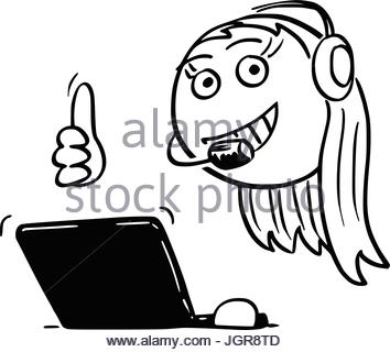 354x320 Cartoon Call Center Headset Stock Vector Art Amp Illustration