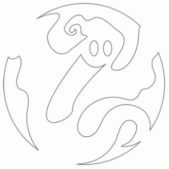 340x340 Drawn Ghost Stencil