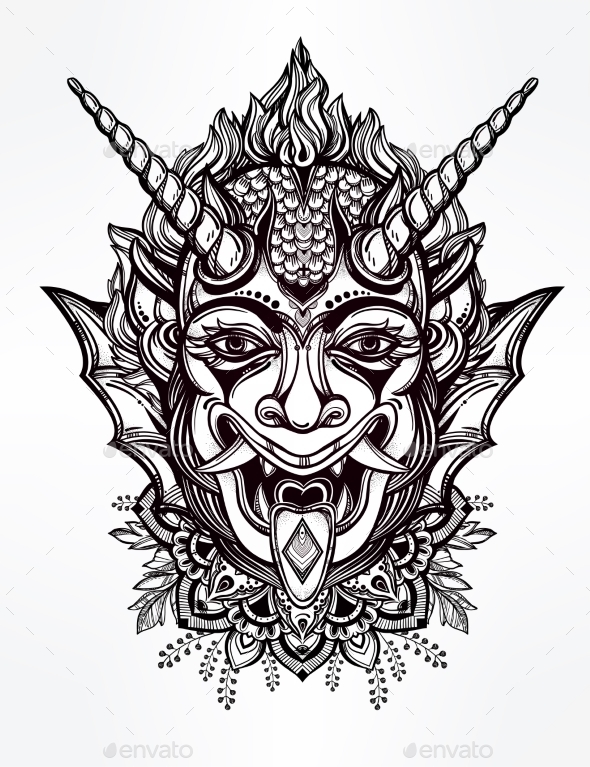 590x767 Drawn Head Demon